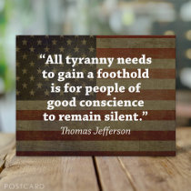 Thomas Jefferson Quote Post Card