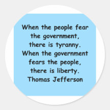 thomas jefferson quote round sticker