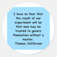 thomas jefferson quote round stickers