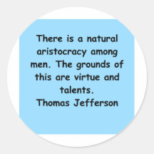 thomas jefferson quote round stickers