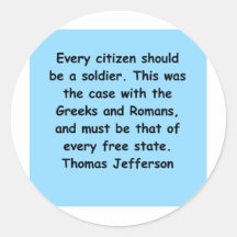 thomas jefferson quote round stickers