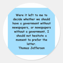 thomas jefferson quote sticker