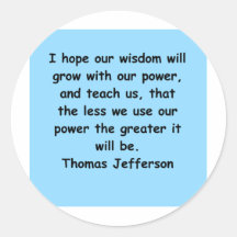thomas jefferson quote sticker