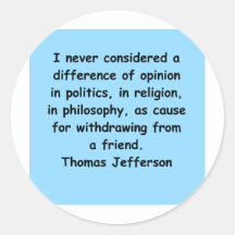 thomas jefferson quote sticker
