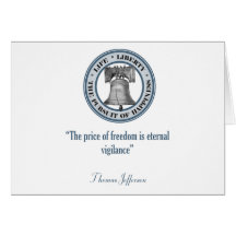 Thomas Jefferson Quote (Vigilance) Card