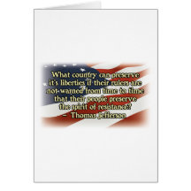 Thomas Jefferson Spirit of Resistance Greeting Card
