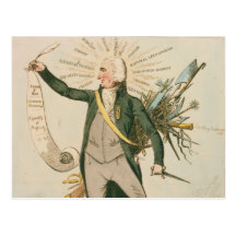Thomas Paine Political Cartoon Post Card