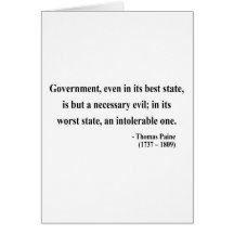 Thomas Paine Quote 2a Greeting Cards
