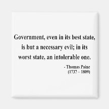 Thomas Paine Quote 2a Refrigerator Magnets