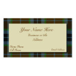 Thomson Scottish Tartan Plaid Business Card