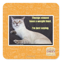 Thongs should have a weight limit. sticker