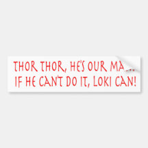 Thor Cheer Bumper Sticker