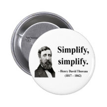 Thoreau Quote 1b Pinback Buttons