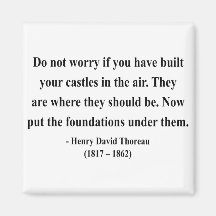 Thoreau Quote 2a Fridge Magnet