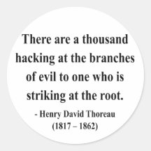 Thoreau Quote 5a Round Sticker