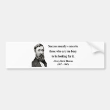 Thoreau Quote 7b Bumper Stickers