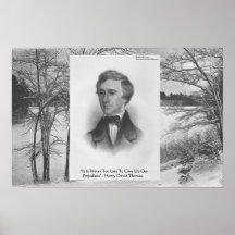 Thoreau "Stop Prejudice" Quote W/Frozen Walden Pon Posters