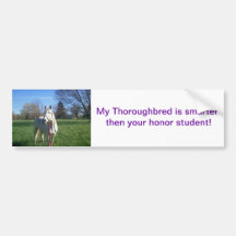 Thoroughbred Bumper Sticker