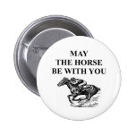 thoroughbred horse racing pinback button
