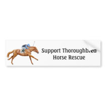 Thoroughbred Horse Rescue Bumper Sticker