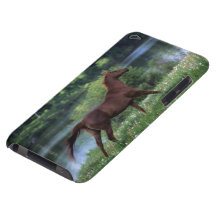 Thoroughbred Horse Standing in Flowers Barely There iPod Covers