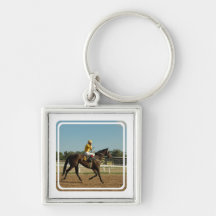 Thoroughbred Race Horse Keychain