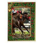 Thoroughbred Racehorse Blank Christmas Card