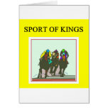 thoroughbred racing lovers greeting card
