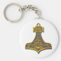 Thor's Hammer-gold Key Chains
