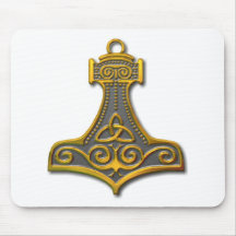 Thor's Hammer-gold Mousepad