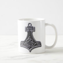 Thor's Hammer-silver Coffee Mugs