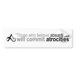 Those who believe absurdities