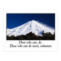 Those who can do more volunteer post cards