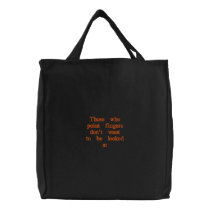 Those who point fingers don't want to be looked at bag