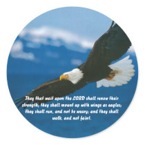 Those Who Wait On The Lord Round Stickers