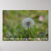 Those who wish to sing always find a song posters