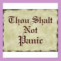 Thou Shalt Not Panic   Humour Parchment posters