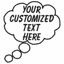 Thought Bubble Embroidered Women T-Shirt
