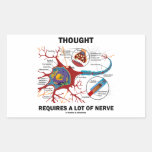 Thought Requires A Lot Of Nerve (Neuron / Synapse) Rectangle Sticker