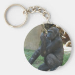 Thoughtful Gorilla Keychain
