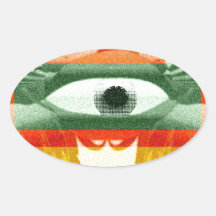 Thoughts and Actions equal Moments Oval Stickers