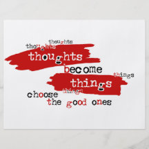 Thoughts become things flyer design