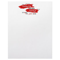 Thoughts become things stationery custom letterhead