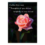 Thoughts Of You Rose Card