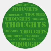 Thoughts Round Sticker