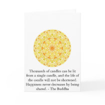Thousands of candles can be lit from a single..... cards