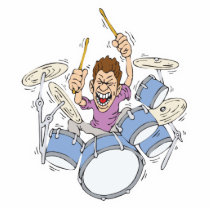 thrashing drummer acrylic cut outs
