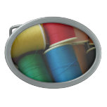 threads in many colours belt buckle