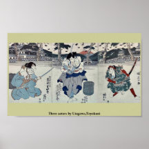 Three actors by Utagawa,Toyokuni Print