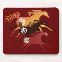 Three Ancient Horses  Mousepad